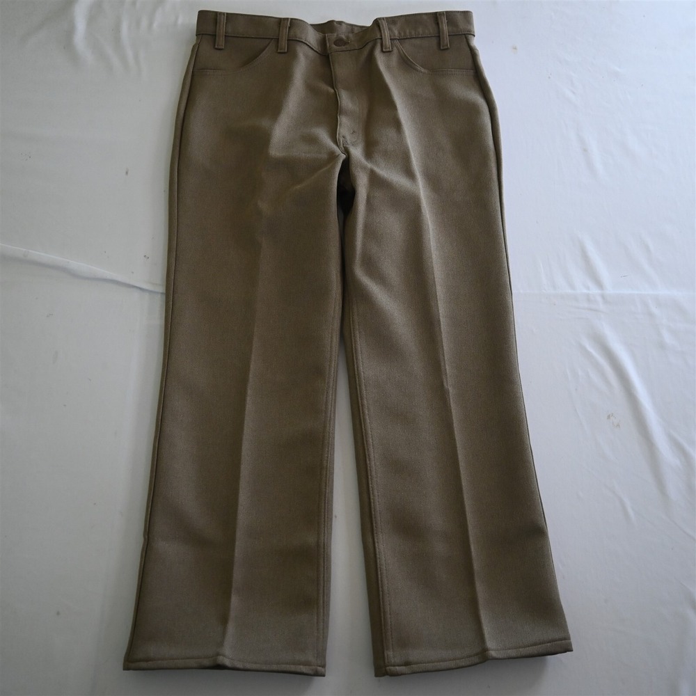 Vtg Levi's 40x29 Brown Polyester USA Made 517 Bootcut 5‎ Pocket Mens Pants